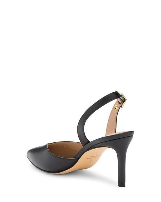 Stuart Weitzman Black Ryder Slingback Leather Pump