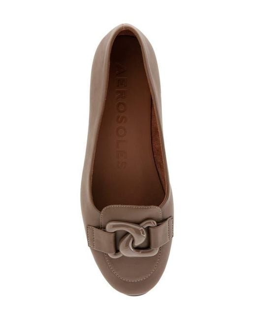 Aerosoles Brown Bell Chain Bit Flat