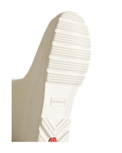 Hunter White Play Short Faux Shearling Lined Waterproof Rain Boot