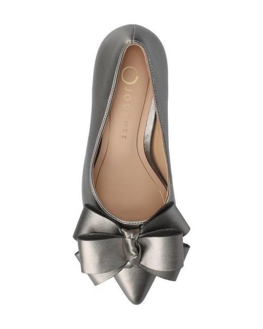 Journee Collection Metallic Crystol Pump