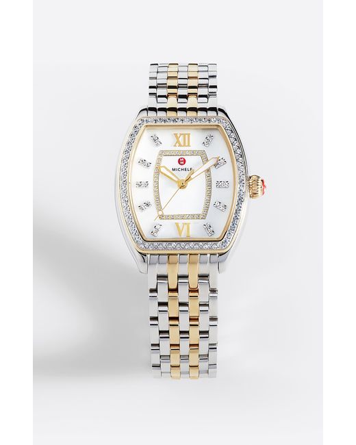 Michele Relev Diamond Two tone Watch Head Interchangeable