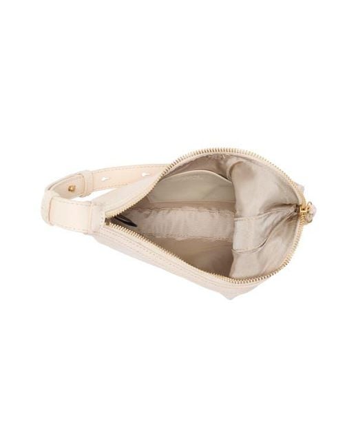 Vince Camuto Natural Small River Croc Embossed Hobo Bag