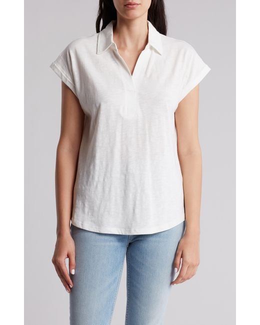 Thread & Supply White Daria Short Sleeve Button-up Shirt
