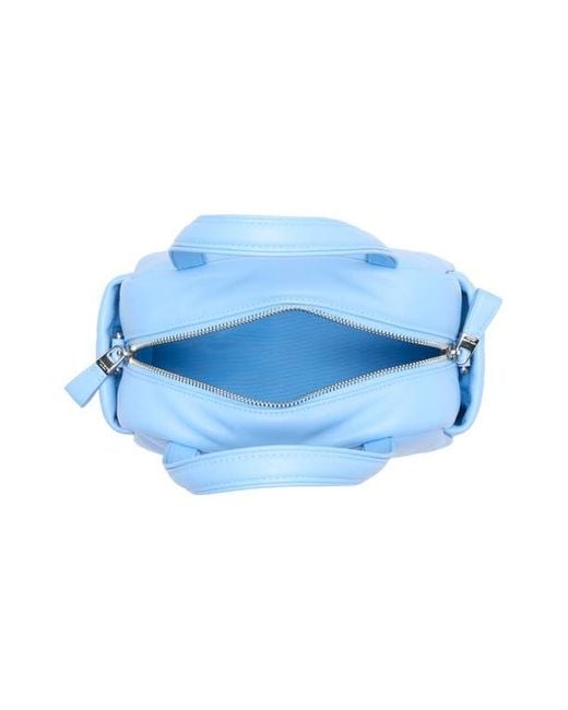 Kate Spade Puffed Leather Satchel Bag in Blue | Lyst