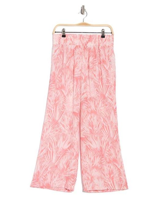Nicole Miller Pink Print Pull On Pants