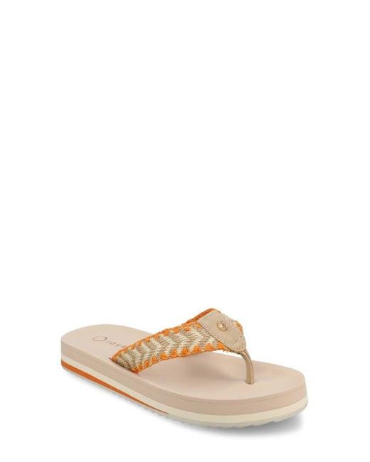 Journee Collection Natural Eloddie Flip Flop