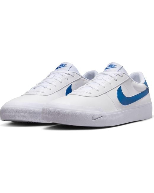 nike tennis classic summit white vivid blue