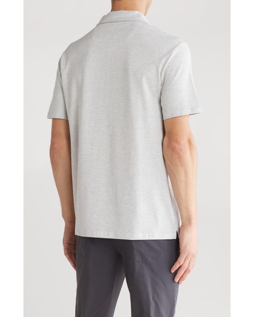 DKNY White Henry Stretch Cotton Polo for men