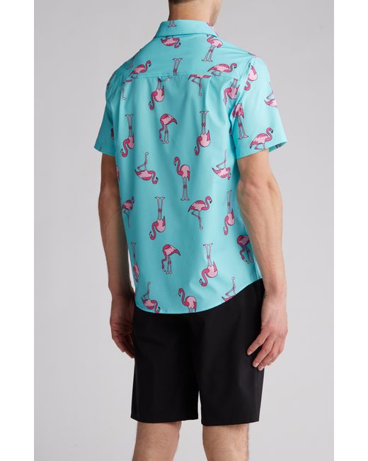 Hurley Blue Flamingo Stretch Woven Shirt for men
