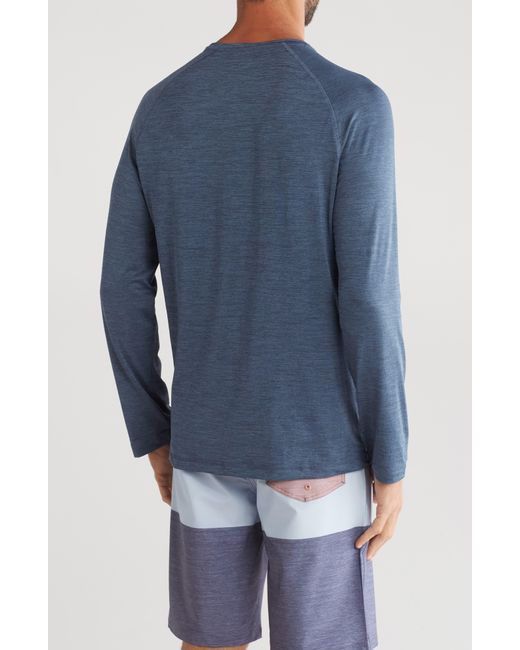 Hurley Blue One And Only Long Sleeve Rashguard Top for men