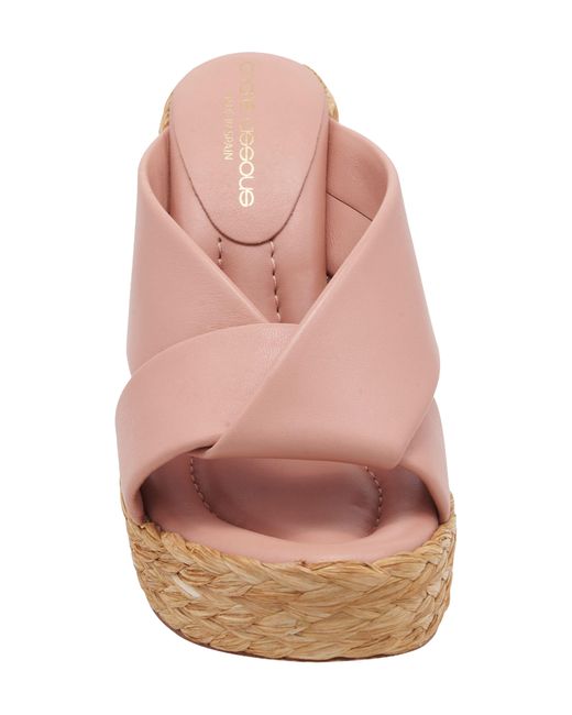 Andre Assous Pink Opal Platform Wedge Sandal