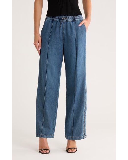 Jonathan Simkhai Women's Blue Mila High Waist Side Zip Jeans