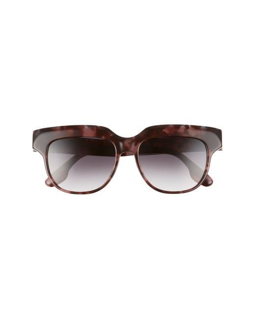 Victoria Beckham Brown 54mm Gradient Square Sunglasses
