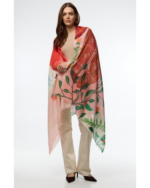 Saachi Multicolor Spring Print Scarf
