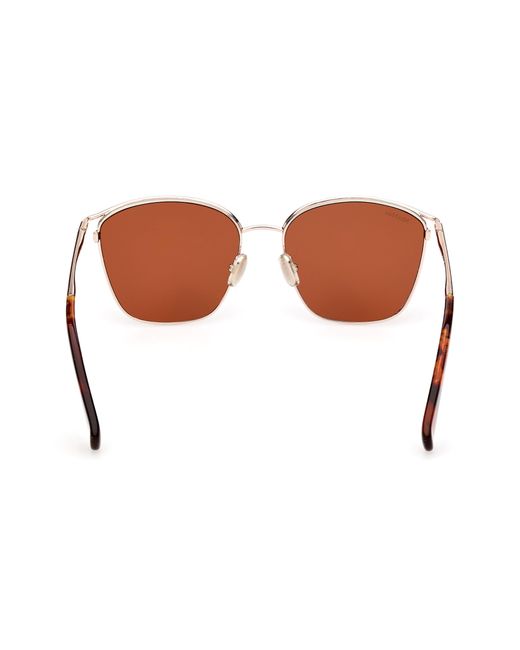 Max Mara Pink 55mm Aviator Sunglasses