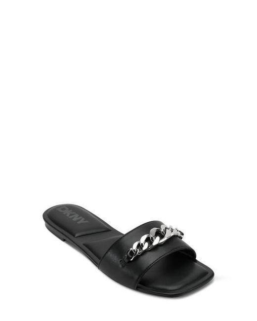 DKNY Black Dania Slide Sandal