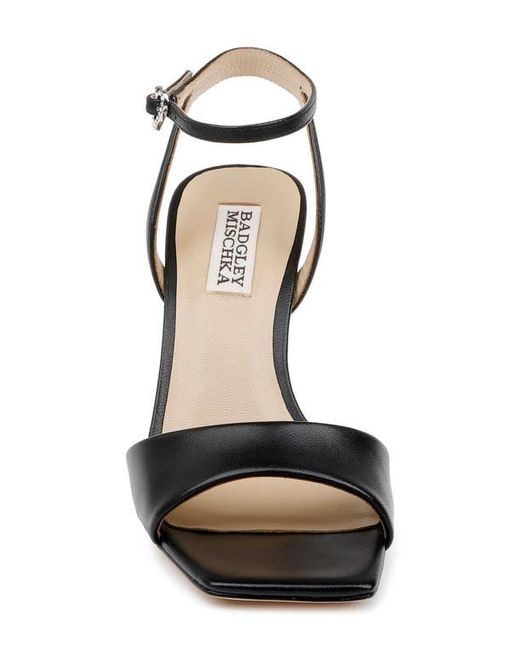 Badgley Mischka Black Cady Sandals, Leather