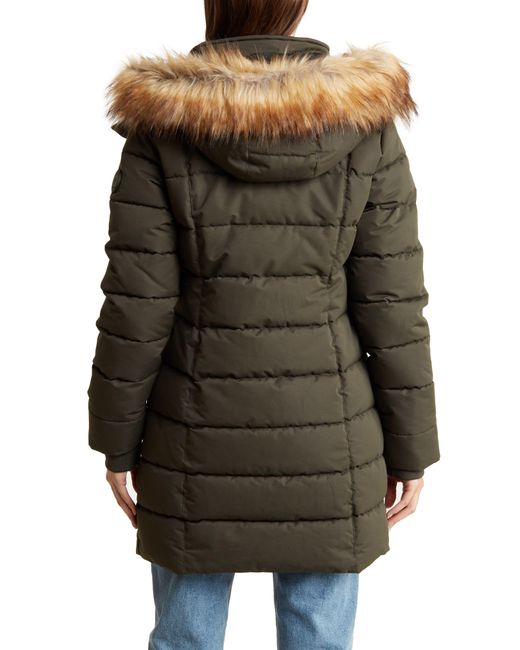 Noize Hannah Faux Fur Trim Hooded Parka Lyst