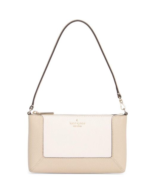 Kate Spade Lena Colorblock Leather Shoulder Bag in Natural | Lyst