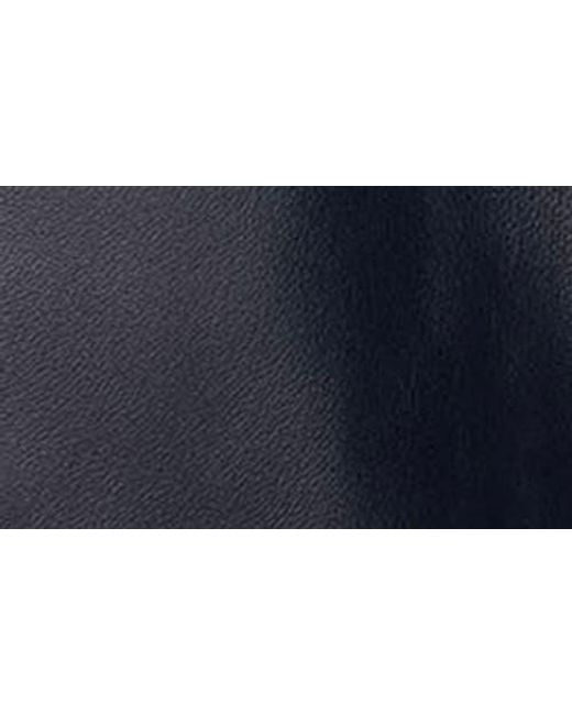 VELLAPAIS Blue Smooth Leather Jacket for men