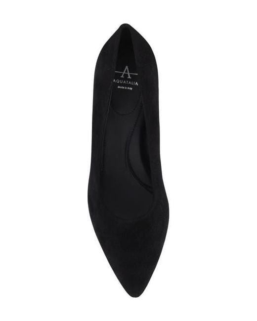 Aquatalia Black Kari Weatherproof Pointed Toe Pump