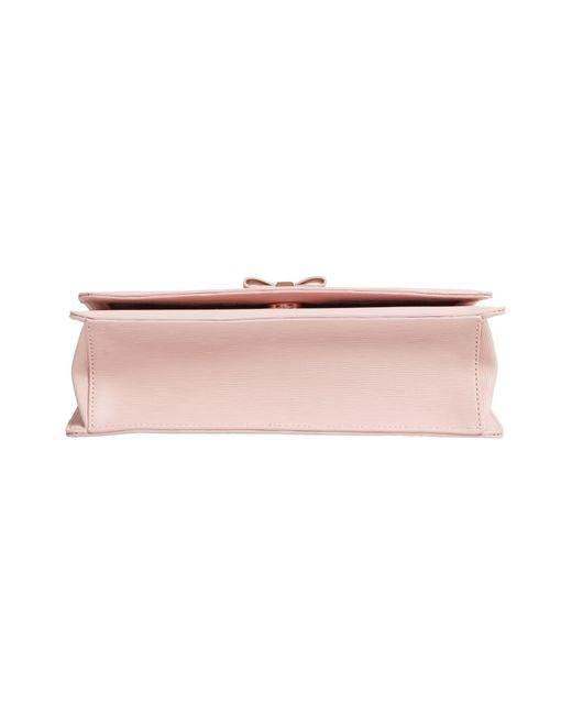 delila bow detail leather cross body bag