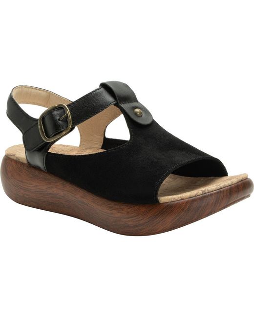 Alegria By Pg Lite Black Betsie Slingback Platform Sandal