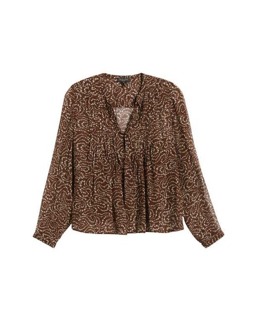 Rag & Bone Brown Amaris Pintuck Top