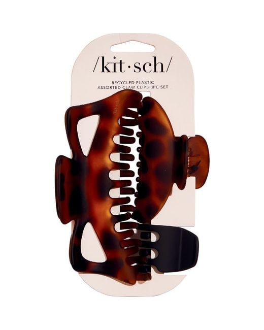 Kitsch Red 3-Pack Assorted Hair Clips