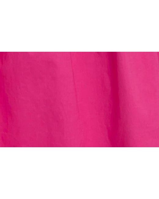 Maggy London Pink Stretch Cotton Poplin Tiered Sundress