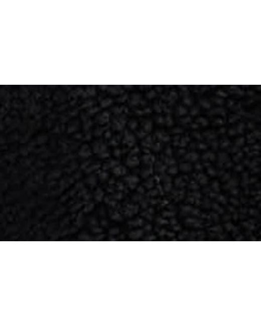 Scotch & Soda Black Water Repellent Faux Shearling Panel Hooded Jacket