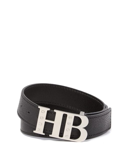 BOSS by HUGO BOSS Hb Icon Buckle Belt in Black for Men | Lyst