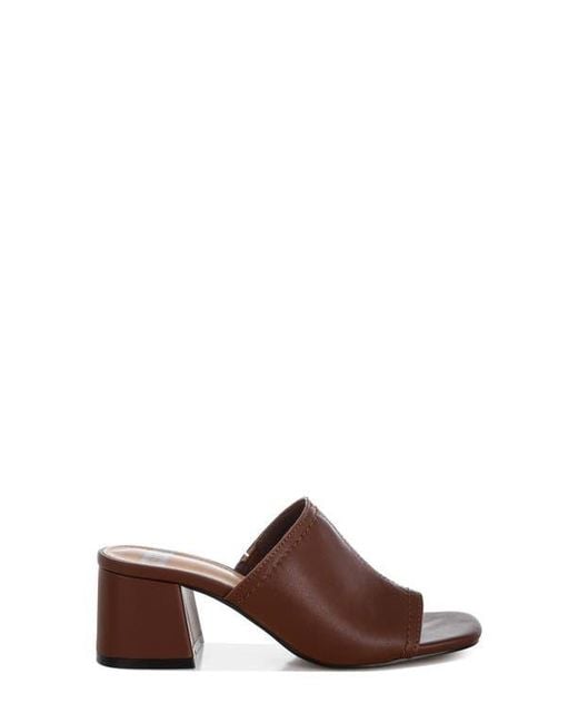 Rag & Co Brown Wuling Slide Sandal