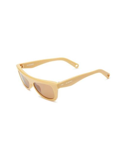 Jacquemus Pina Rectangular Sunglasses Banana Brown Jacquemus Pina Rectangular Sunglasses | Lyst main image 3