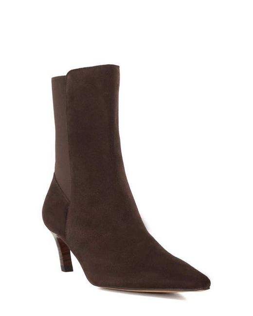 Dune Brown Orlai Pointed Toe Bootie
