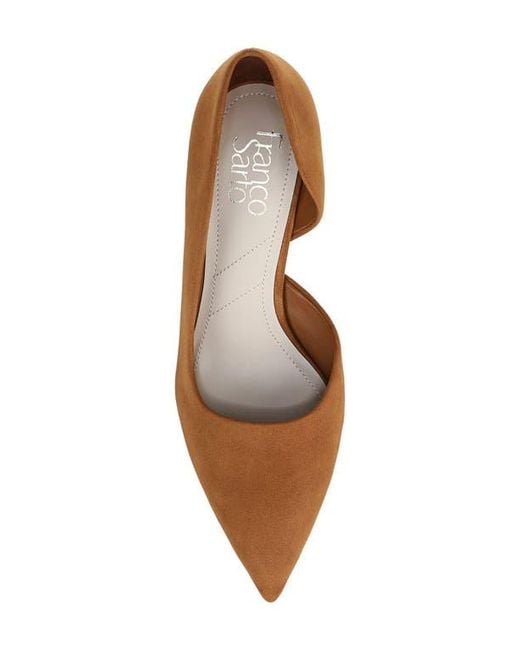 Franco Sarto Brown Clovis Half D'Orsay Pump