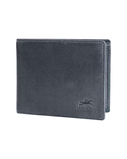 Mancini Blue Rfid Bifold Wallet for men