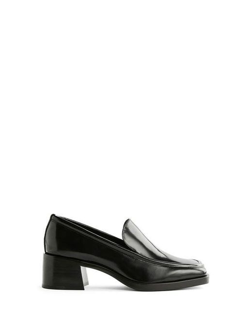 Reformation Black Noah Flare Heel Loafer