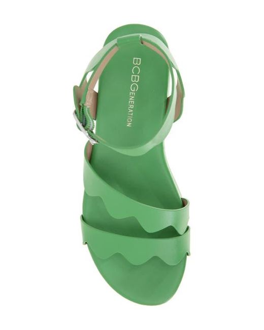 BCBGeneration Green Faye Strappy Platform Sandal