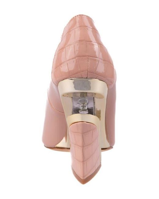 Ninety Union Brown Viper Block Heel Pump