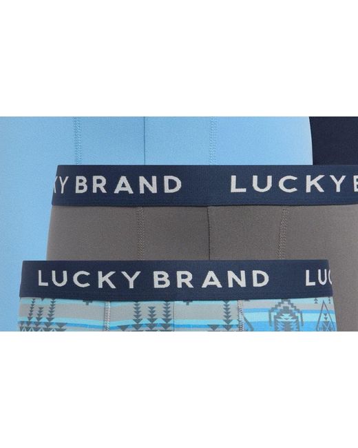Lucky Brand Blue 4-pack Essential Boxer Briefs for men