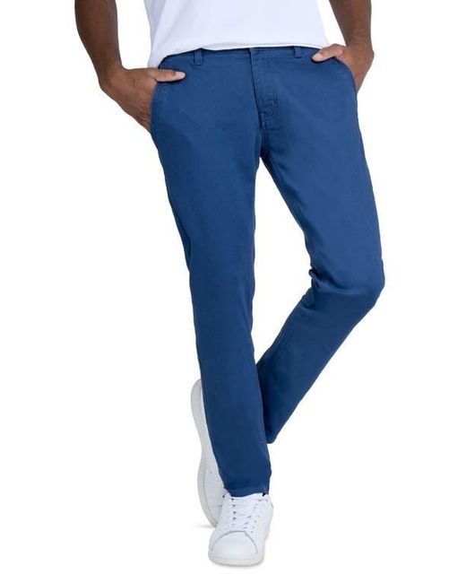 Xray Jeans Blue Stretch Cotton Polyester Commuter Chino Pants for men