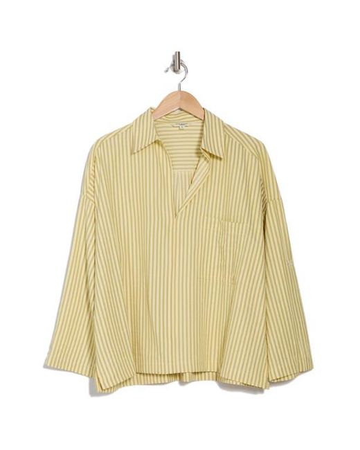 Max Studio Yellow Stripe Top