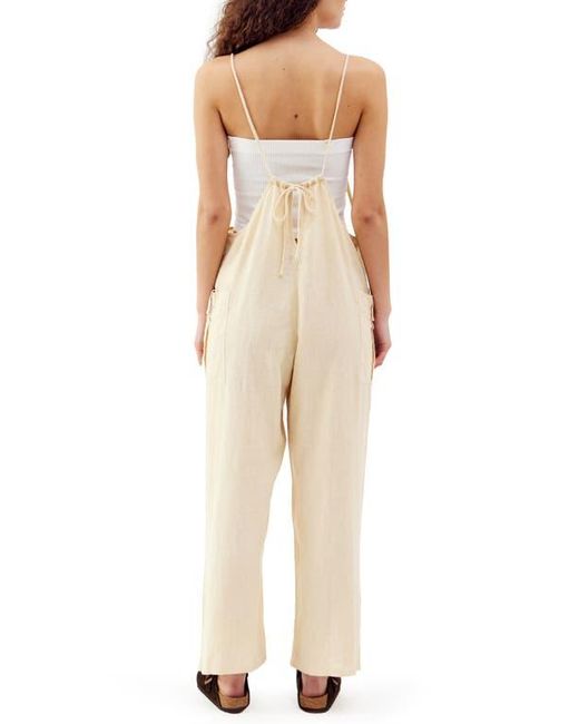 BDG Natural Linen Blend Overalls