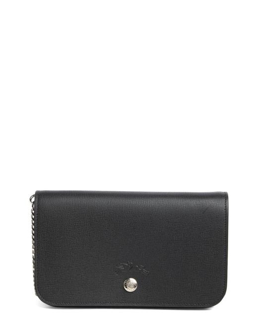 Longchamp Le Pliage Neo Wallet On A Chain in Gray | Lyst