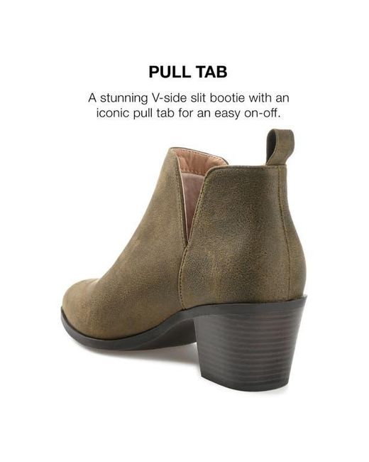 Journee Collection Brown Journee Lola Patterned Ankle Bootie