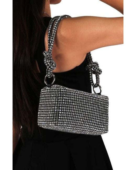 BERNESS Metallic Rhinestone Rectangular Shoulder Bag