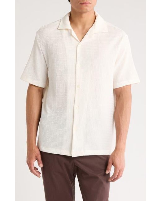 Cactus Man Natural Texture Short Sleeve Button-Up Shirt for men