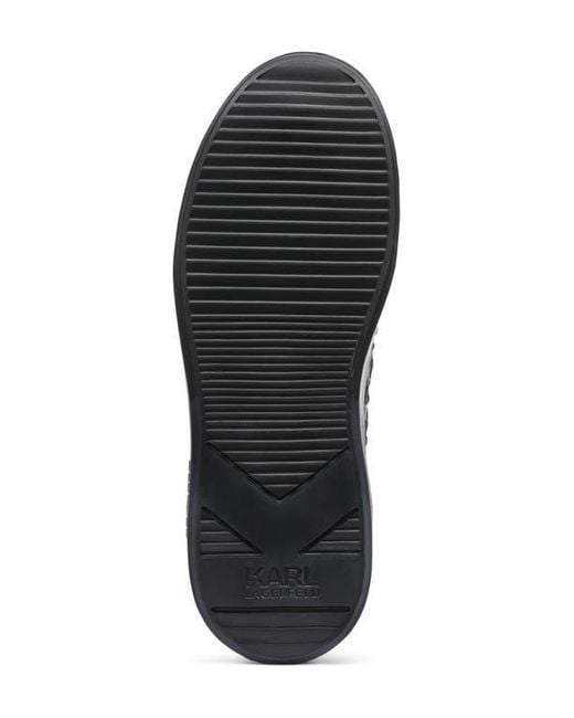 Karl Lagerfeld Black Grid Logo Embossed Sneaker for men