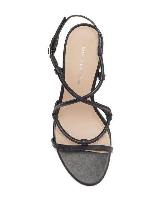 Stuart Weitzman Black Nilla 75 Block Sandal